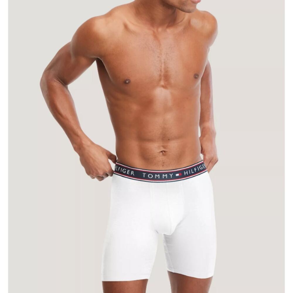 Tommy Hilfiger Men's White Cotton Stretch Boxer Brief Size S